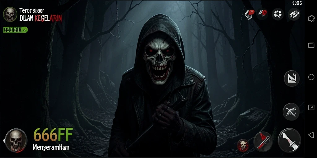 Screenshot menampilkan suasana mencekam dari gameplay 666FF.