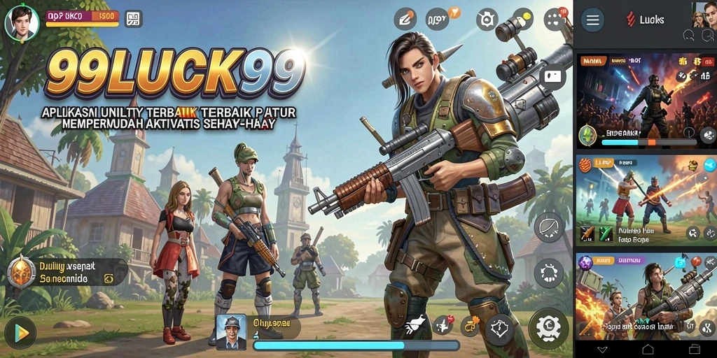 Tampilan utama 99LUCK99 dengan antarmuka yang ramah pengguna untuk aktivitas Utility.