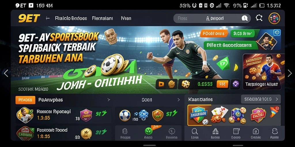 Tampilan gameplay yang menarik dari aplikasi Sportsbook 9ET.
