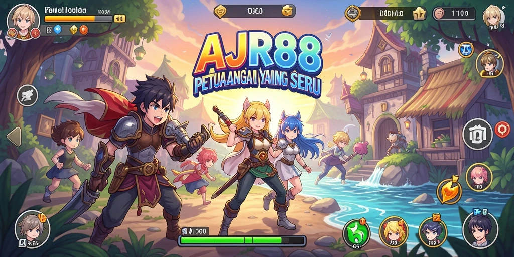 Tampilan gameplay yang menarik dari AJR88 dengan karakter anime.