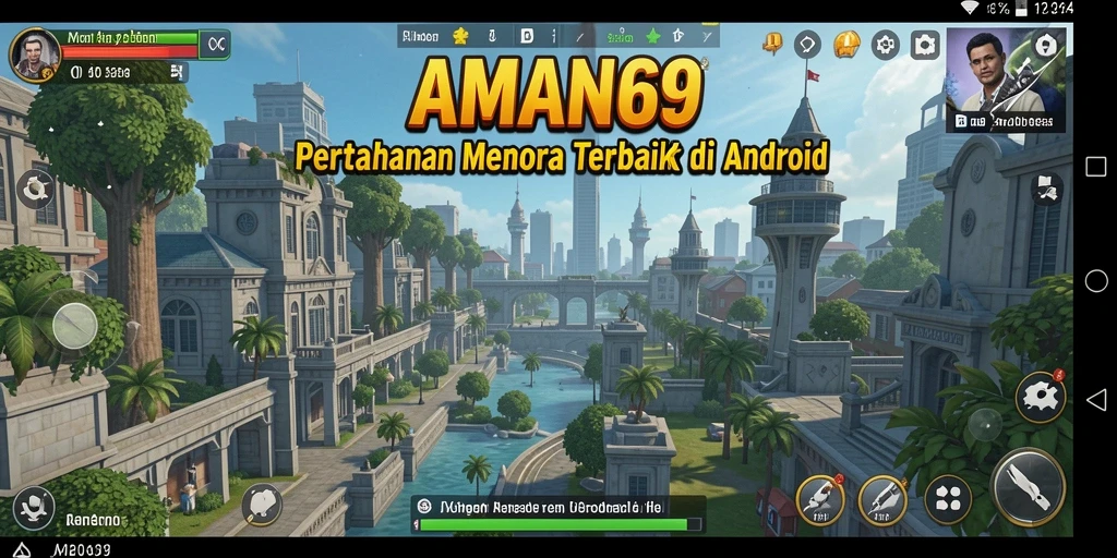 Gameplay menakjubkan AMAN69 dengan strategi pertahanan menara.