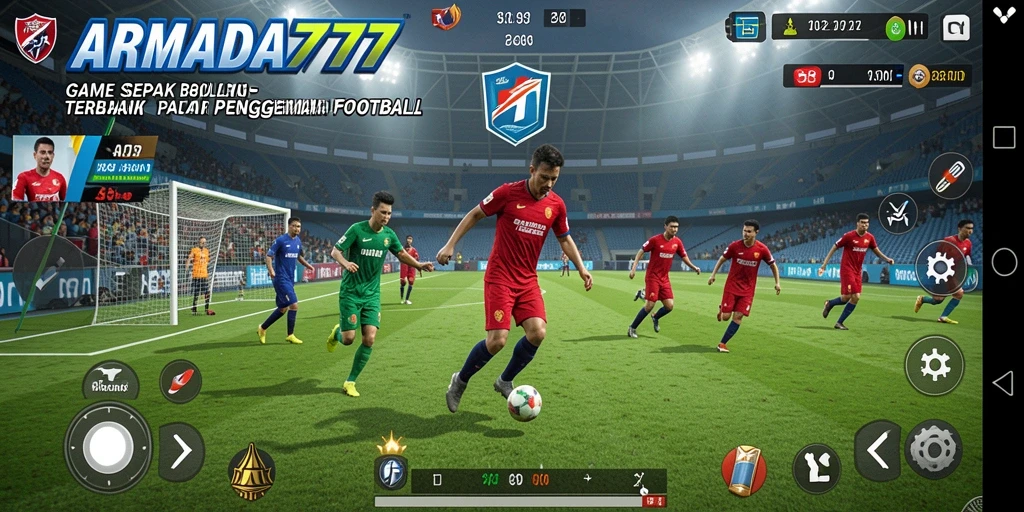 Tampilan menarik dari gameplay sepak bola di ARMADA777.