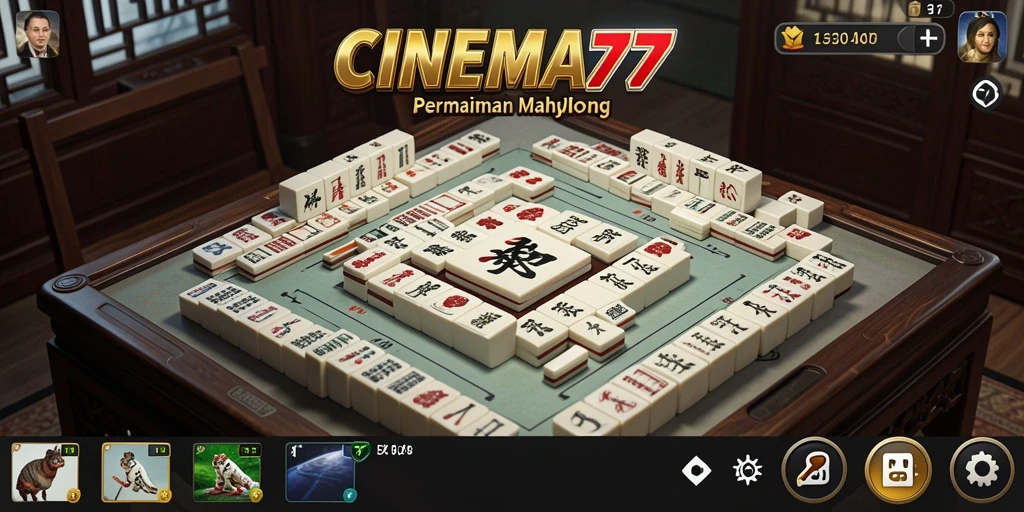 Tampilan gameplay Mahjong seru dan menantang dari CINEMA77.