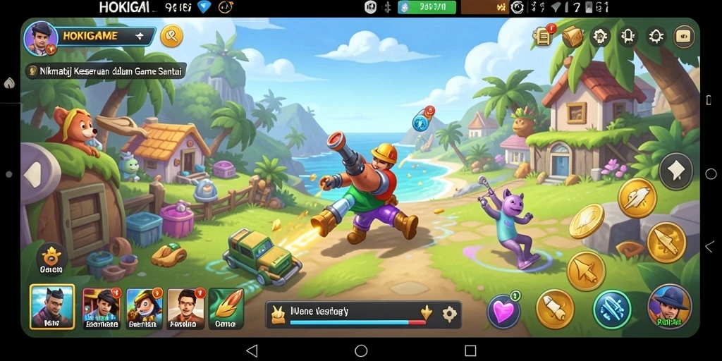 Tampilan gameplay HOKIGAME yang menarik dan penuh warna.