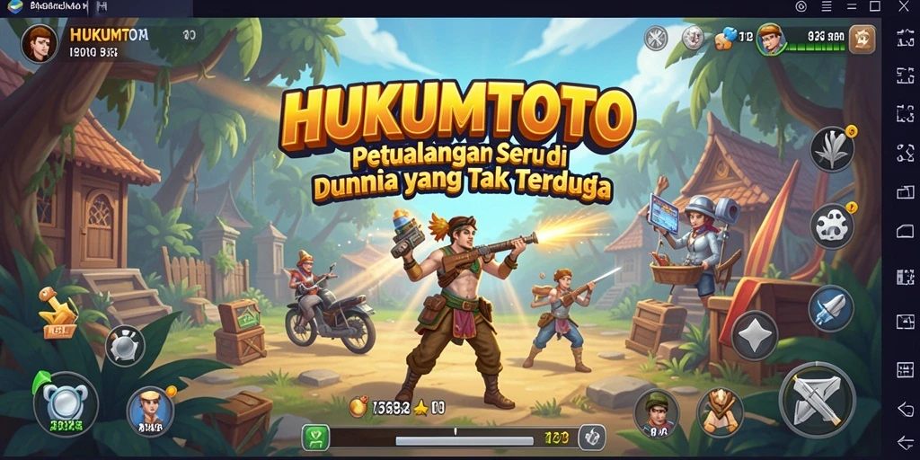 Tampilan gameplay HUKUMTOTO yang penuh petualangan dan tantangan.
