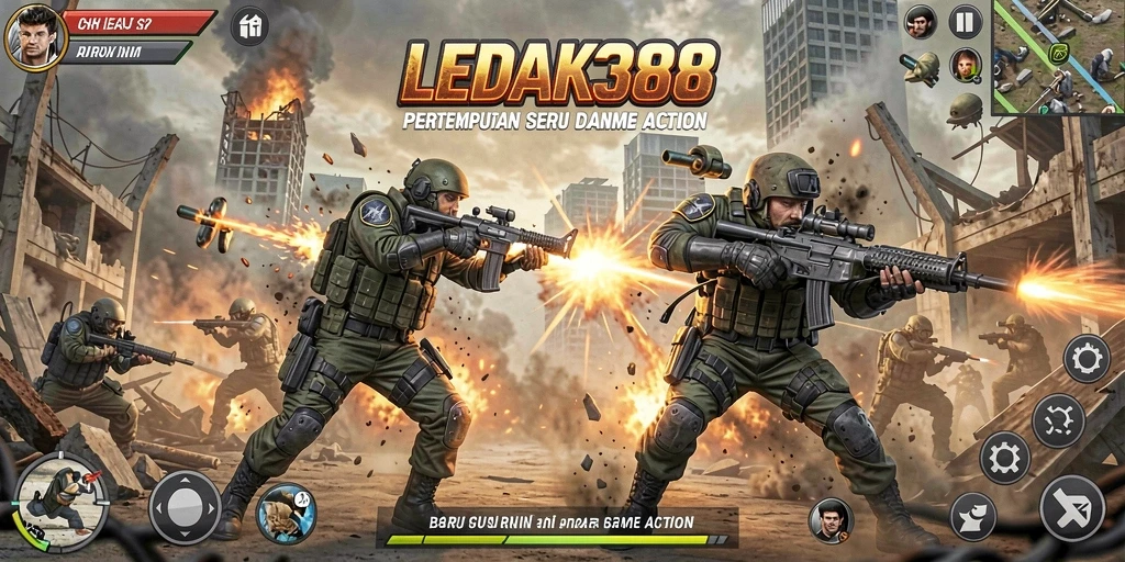 Tampilan aksi seru dalam game LEDAK388 dengan grafis tajam.