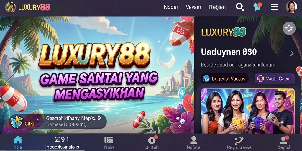 Screenshot gameplay LUXURY88 yang menampilkan tantangan seru dan warna-warni.