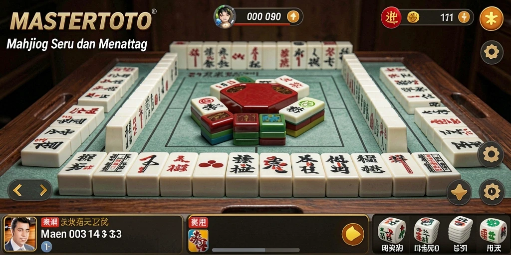 Tampilan gameplay MASTERTOTO yang seru dan menantang dalam permainan Mahjong.