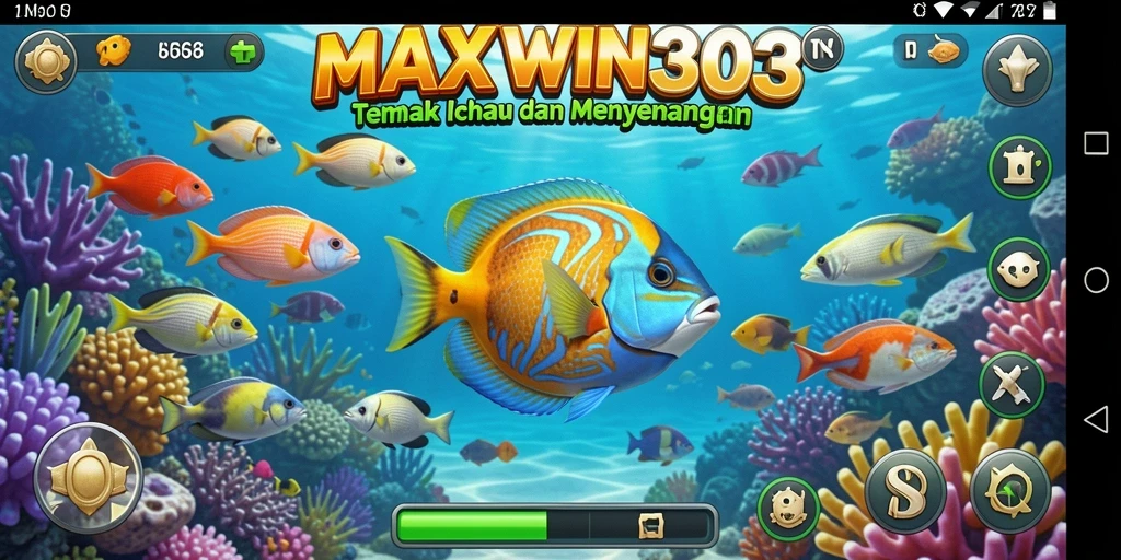 Gameplay seru dalam MAXWIN303 yang menampilkan aksi menembak ikan.