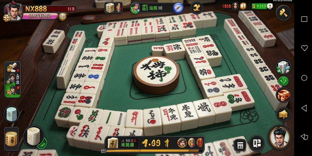 Screenshot NX888 menampilkan gameplay Mahjong yang menarik dan menantang.