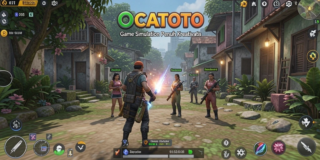 Screenshot utama OCATOTO menampilkan gameplay Simulation yang kreatif dan interaktif.