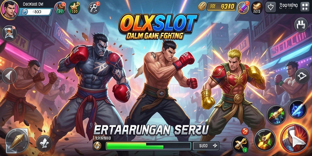 Tampilan seru dari pertarungan karakter di OLXSLOT.