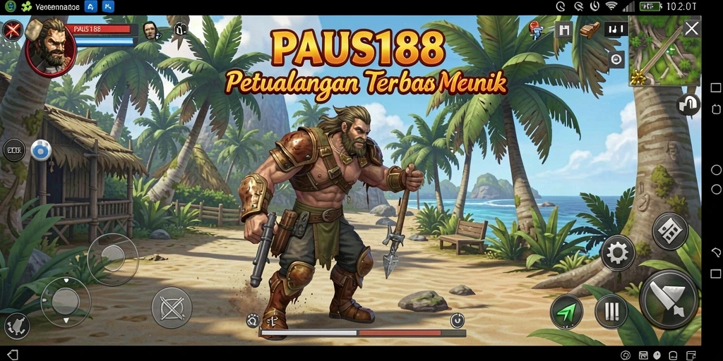 Screenshot gameplay PAUS188 yang menunjukkan eksplorasi dunia terbuka.