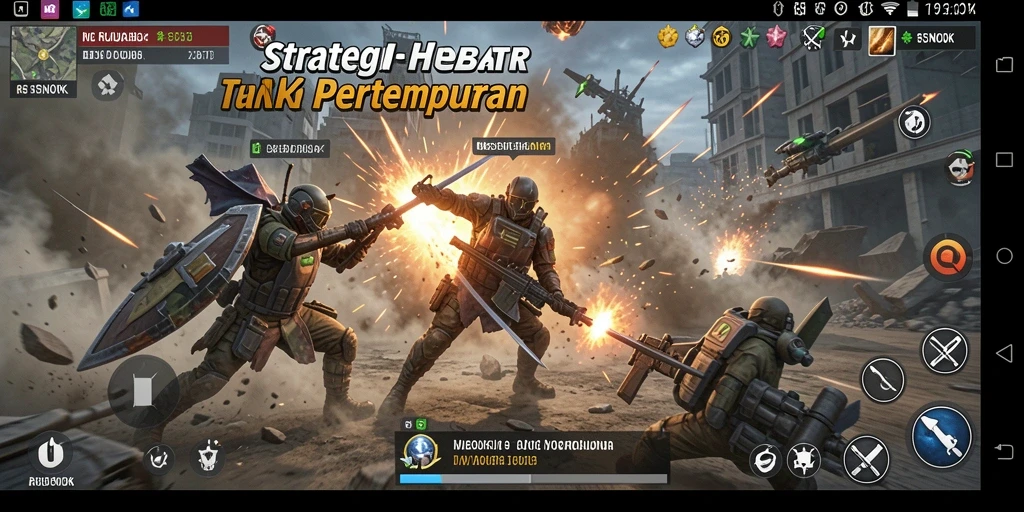Tangkapan layar RSNOK menampilkan aksi strategi intens dan grafis yang memukau.