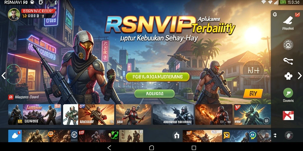 Screenshot utama RSNVIP menampilkan antarmuka aplikasi Utility yang menarik dan fungsional.