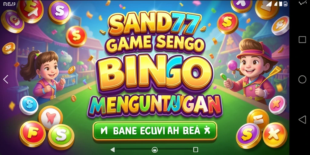 Tampilan gameplay SAND77 yang penuh warna dan menarik.