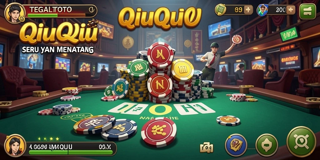 Screenshot TEGALTOTO menampilkan keseruan gameplay QiuQiu yang mendebarkan.