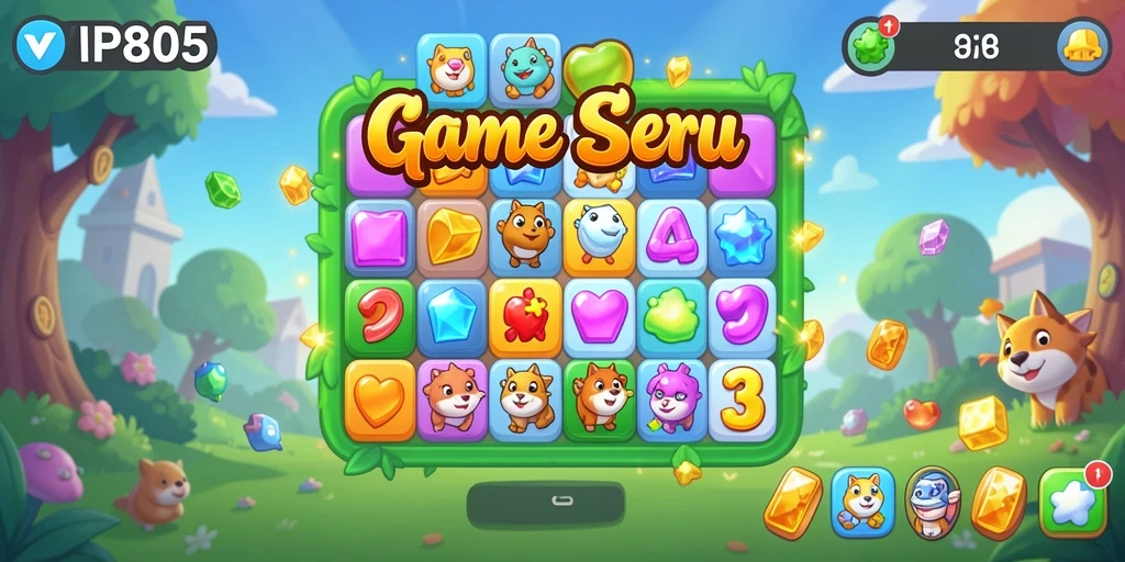 Tangkapan layar dari gameplay seru VIP805 Match-3.